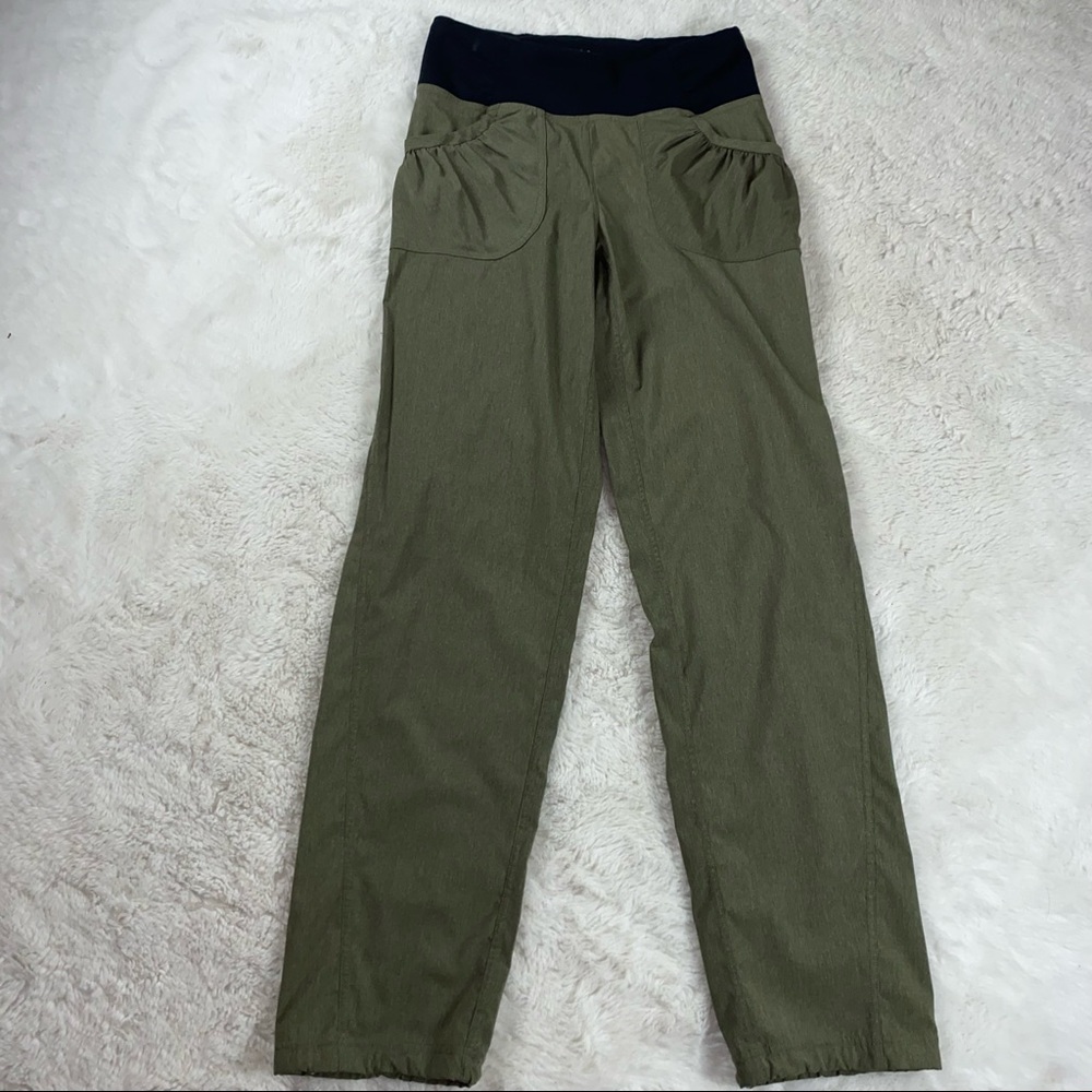Prana Summit Hiking Nylon Pants Womens S Heather Green